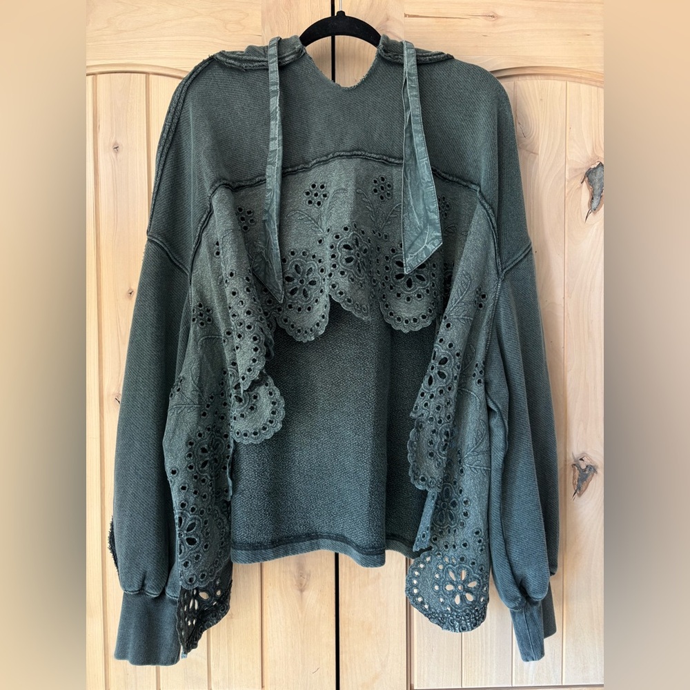 Free People Eyelet HiLo Hoodie - Picture 6 of 16